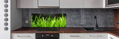 Pannello paraschizzi cucina con motivo a erba