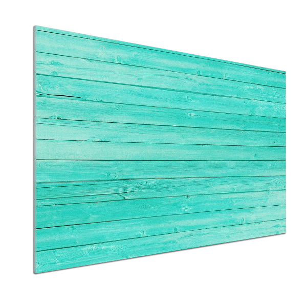 Rivestimento parete cucina con motivo a tavole verdi