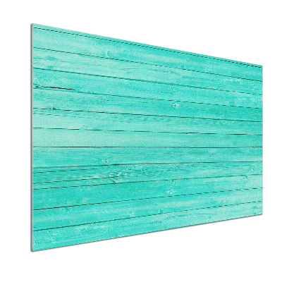 Rivestimento parete cucina con motivo a tavole verdi