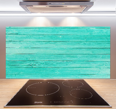 Rivestimento parete cucina con motivo a tavole verdi