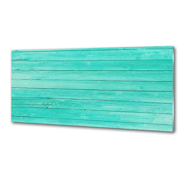 Rivestimento parete cucina con motivo a tavole verdi