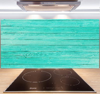 Rivestimento parete cucina con motivo a tavole verdi