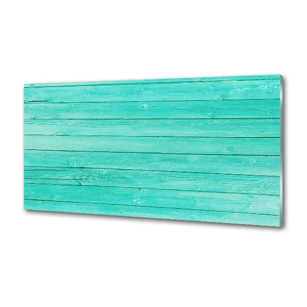 Rivestimento parete cucina con motivo a tavole verdi