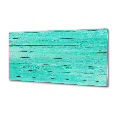 Rivestimento parete cucina con motivo a tavole verdi