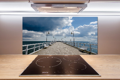 Pannello retrocucina con stampa del molo di Orłowo