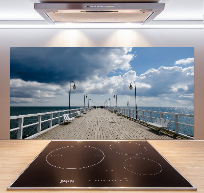 Pannello retrocucina con stampa del molo di Orłowo