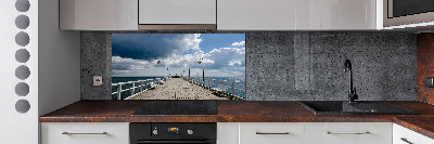 Pannello retrocucina con stampa del molo di Orłowo