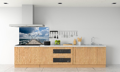 Pannello retrocucina con stampa del molo di Orłowo