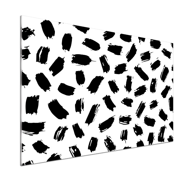 Pannello retrocucina con motivo a macchie bianche e nere