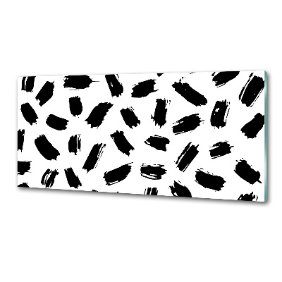 Pannello retrocucina con motivo a macchie bianche e nere