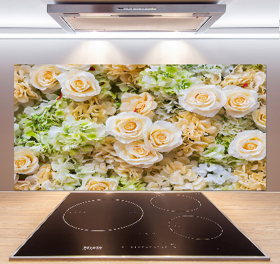 Rivestimento parete cucina con motivo a rose