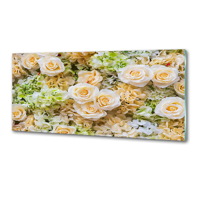 Rivestimento parete cucina con motivo a rose