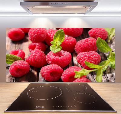 Rivestimento parete cucina con motivo lamponi