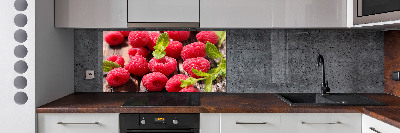 Rivestimento parete cucina con motivo lamponi