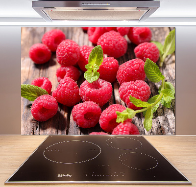 Rivestimento parete cucina con motivo lamponi