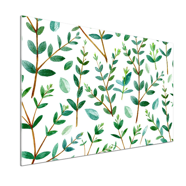 Pannello retrocucina con motivo effetto eucalipto