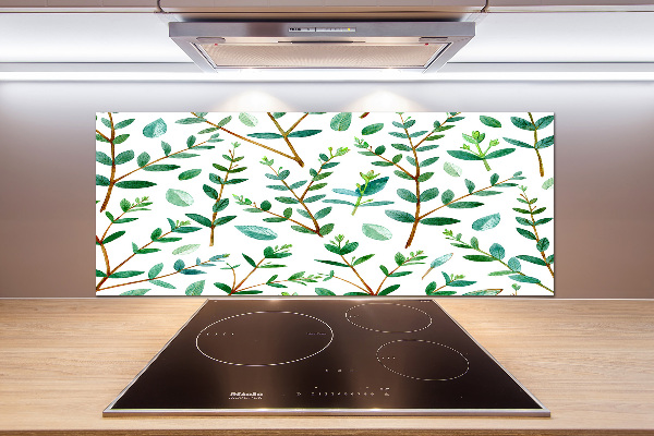 Pannello retrocucina con motivo effetto eucalipto