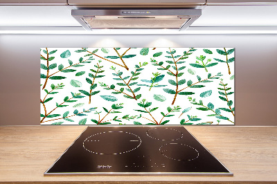 Pannello retrocucina con motivo effetto eucalipto