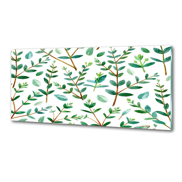 Pannello retrocucina con motivo effetto eucalipto