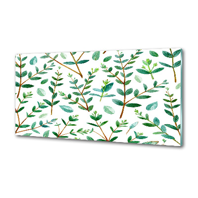 Pannello retrocucina con motivo effetto eucalipto