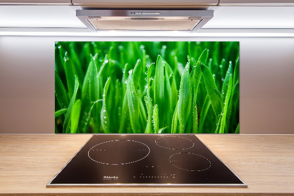 Pannello retrocucina con motivo a erba