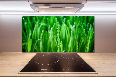 Pannello retrocucina con motivo a erba