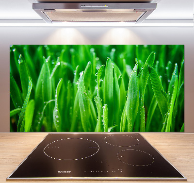 Pannello retrocucina con motivo a erba