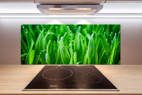 Pannello retrocucina con motivo a erba