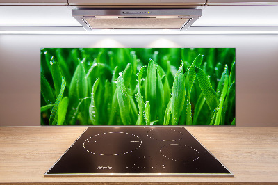 Pannello retrocucina con motivo a erba