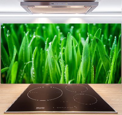 Pannello retrocucina con motivo a erba