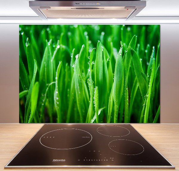 Pannello retrocucina con motivo a erba