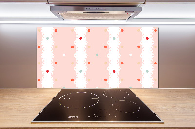 Pannello paraschizzi cucina con motivo a pois colorati