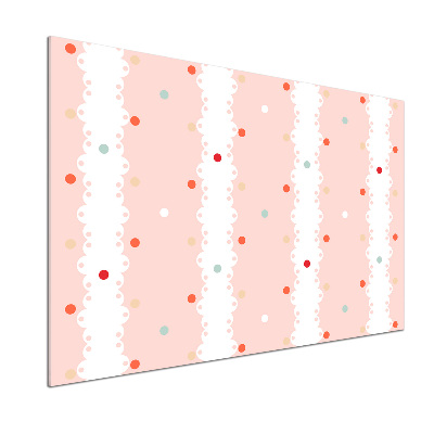 Pannello paraschizzi cucina con motivo a pois colorati