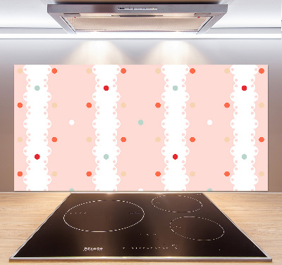 Pannello paraschizzi cucina con motivo a pois colorati