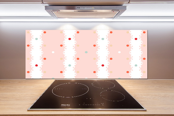Pannello paraschizzi cucina con motivo a pois colorati