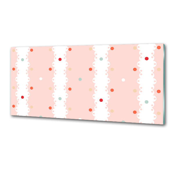 Pannello paraschizzi cucina con motivo a pois colorati