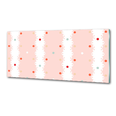 Pannello paraschizzi cucina con motivo a pois colorati