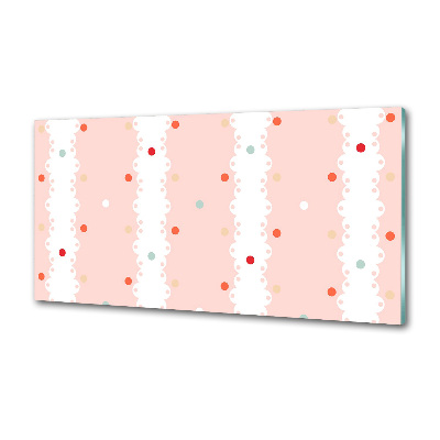 Pannello paraschizzi cucina con motivo a pois colorati