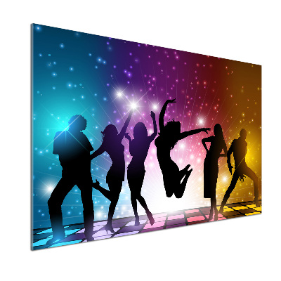 Pannello retrocucina con stampa ispirata alla discoteca