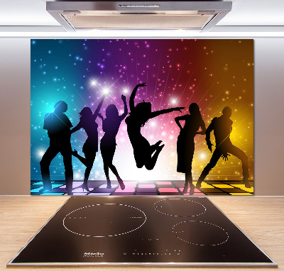 Pannello retrocucina con stampa ispirata alla discoteca