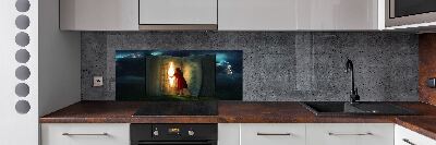 Pannello paraschizzi cucina con motivo 