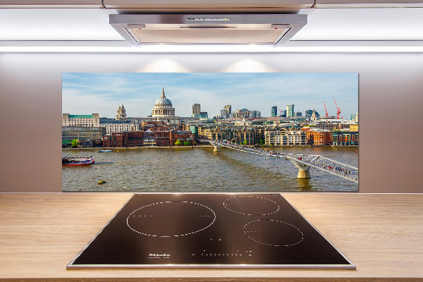 Rivestimento parete cucina con motivo Tamigi Londra
