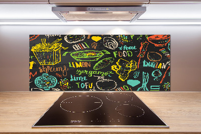 Pannello paraschizzi cucina con stampa a tema cibo thailandese