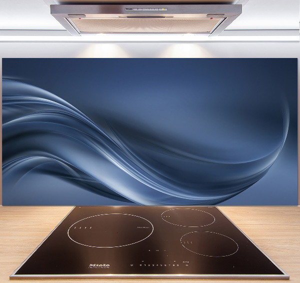 Rivestimento parete cucina con finitura a onda grigia