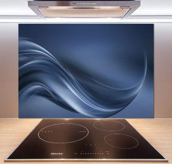 Rivestimento parete cucina con finitura a onda grigia