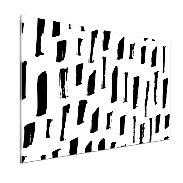 Pannello retrocucina con motivo a macchie bianche e nere