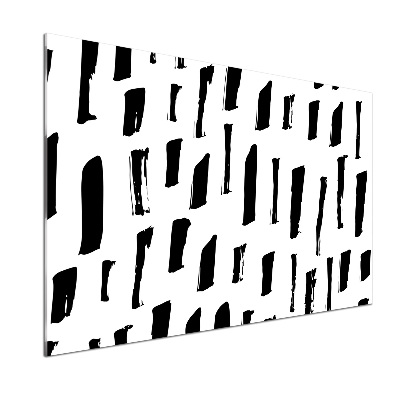 Pannello retrocucina con motivo a macchie bianche e nere