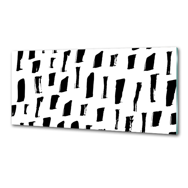 Pannello retrocucina con motivo a macchie bianche e nere