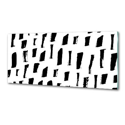 Pannello retrocucina con motivo a macchie bianche e nere