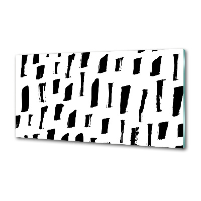 Pannello retrocucina con motivo a macchie bianche e nere